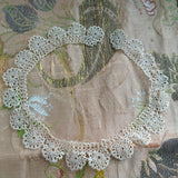 ANTIQUE Small Tatted Collar, Finest Tatting, Perfect For Dolls, Children's Clothing, Collectible Antique Lace Collars