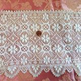 BEAUTIFUL Antique Fine Lace Panel Flounce,Intricate Pattern For Bridal Dress,Dolls,Dress Repair,Heirloom Sewing Antique Textiles