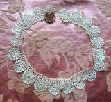 ANTIQUE Small Tatted Collar, Finest Tatting, Perfect For Dolls, Children's Clothing, Collectible Antique Lace Collars