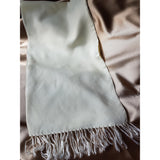 ART DECO 1920s Mens Fringed Scarf, Gentlemens Theatre Opera Evening Scarf, Cream Color Scarf, Gift For Him, Collectible Scarves