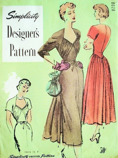 1940s GORGEOUS Party Dinner Evening Dress Pattern Simplicity