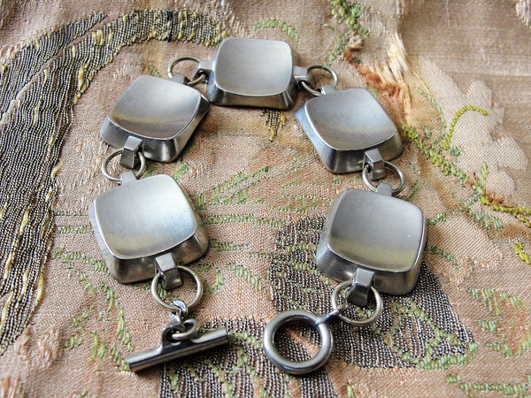アクセサリー vintage Jorgen  pewter bracelet Vintage Handmade Mid Century Jorgen Jensen Denmark Pewter