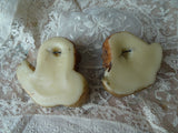 ENCHANTING Pair of Sweet WAX Little Angel Heads, Putti,Cherubs,Wall Decor,Christmas Decorations, Lovely Old European Wax Figures, Hand Painted , Collectible Wax Figures