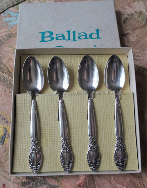 ROMANTIC Set of Silver Demitasse Spoons, Community