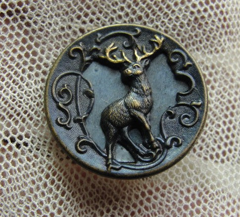 Antique Button,French CUT STEEL Victorian Fancy Button,High