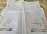 BEAUTIFUL  Antique Drawn Thread Lace Hankie BRIDAL WEDDING Handkerchief Hanky,Raised Embroidery, Openwork, Beautiful Workmanship Bridal Wedding Something Old