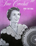 VINTAGE 1940s Lovely Coats n Clark 259 Book Fine Crochet Tatting Patterns Doilies, Collars,Trims,Butterflies Etc