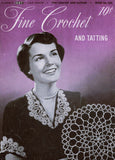 VINTAGE 1940s Lovely Coats n Clark 259 Book Fine Crochet Tatting Patterns Doilies, Collars,Trims,Butterflies Etc