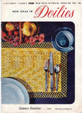 1950s Crochet Craft Book Mid Century Decor J and P Coats Clarks # 283 New Ideas in Doilies