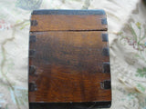 ANTIQUE Dove Tail Box Playing Cards Storage Card Box Original Patina Box Perfect Card Players or Gentlemans Gift Collectible Small Box