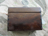 ANTIQUE Dove Tail Box Playing Cards Storage Card Box Original Patina Box Perfect Card Players or Gentlemans Gift Collectible Small Box