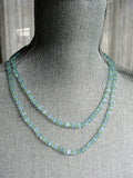 ART DECO Pastel Glass Double Strand Necklace, Long Glass Bead Necklace, Elegant Strand Of Beads Day or Evening,Collectible Costume Jewelry