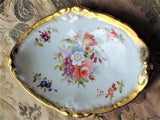 LUXURIOUS Vintage Hammersley English Bone China LADY PATRICIA Handled Serving Dish Lavish Gold Trim,Tea Party, Weddings,Bridal Showers
