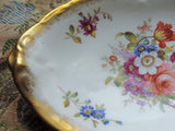 LUXURIOUS Vintage Hammersley English Bone China LADY PATRICIA Handled Serving Dish Lavish Gold Trim,Tea Party, Weddings,Bridal Showers