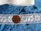 Antique 20s FRENCH DAINTY Floral Lace Trim Pattern Flapper Era Great for Boudoir Lamp Shades Dolls Baby Bridal Wedding Clothing