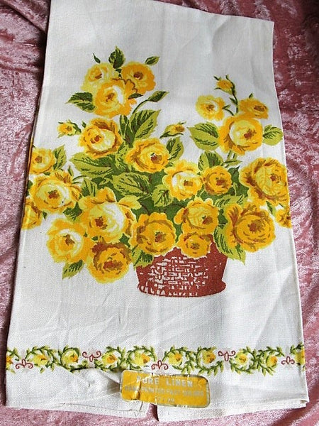 Tanager Yellow Talelayo Print Kitchen Towel