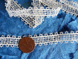 GORGEOUS Antique French Lace, TINY Cotton Trim, Dainty Lace, Doll Size, Baby Bonnets, Bridal Heirloom Sewing,Collectible Lace