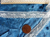 Antique BEAUTIFUL French Lace Cotton Trim Delicate Intricate Pattern For Dolls,Christening Gowns, Bridal Heirloom Sewing,Collectible Lace