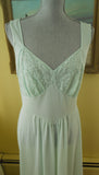 Late 1940s Early 1950s Sweetheart Neckline Nightgown Vintage Sea-foam Green Glamour Pin-Up Girl Lingerie