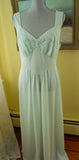 Late 1940s Early 1950s Sweetheart Neckline Nightgown Vintage Sea-foam Green Glamour Pin-Up Girl Lingerie