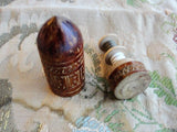 ANTIQUE Carved Wooden Sewing Etui,Treenware Needle Thread Storage,NeedleWork Sewing Tool,Sewing Collectible,French Country, Farm House Decor