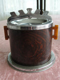 ART DECO, Vintage 40s, Cigarette Ashtray, Chrome and Bakelite Handles, Tobacco Collectibles, Tobacciana, Man Cave, Gentlemens Collectibles