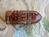 ANTIQUE Carved Wooden Sewing Etui,Treenware Needle Thread Storage,NeedleWork Sewing Tool,Sewing Collectible,French Country, Farm House Decor
