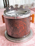 ART DECO, Vintage 40s, Cigarette Ashtray, Chrome and Bakelite Handles, Tobacco Collectibles, Tobacciana, Man Cave, Gentlemens Collectibles