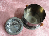 ART DECO, Vintage 40s, Cigarette Ashtray, Chrome and Bakelite Handles, Tobacco Collectibles, Tobacciana, Man Cave, Gentlemens Collectibles