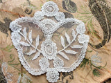 BEAUTIFUL Antique PRINCESS Lace Applique, Victorian, Edwardian, Antique Applique,Creamy white Lace,Netted Lace Wedding Gown,Collectible Lace