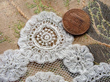 BEAUTIFUL Antique PRINCESS Lace Applique, Victorian, Edwardian, Antique Applique,Creamy white Lace,Netted Lace Wedding Gown,Collectible Lace