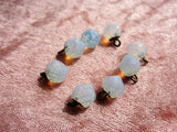ANTIQUE Victorian OPALINE Faceted Glass Buttons,Gentlemens Waist Coat Buttons, Firey Opaline Faceted Honeycomb Ball Buttons, Collectible