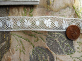 BEAUTIFUL Antique French Lace,Cotton Lace Trim,Delicate Intricate Leaf Pattern,56 inches,Dolls,Christening Gowns,Bridal Lace,Heirloom Sewing