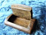 LOVELY Antique Rosewood Snuff Box,Beautifully Carved Late Georgian Early Victorian Box,Hinged Snuff Box,TreenWare,Wooden Ware Box,French Box