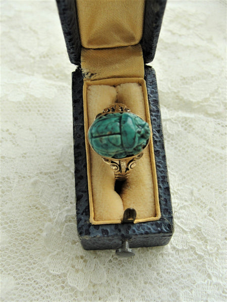 Antique hot sale scarab ring