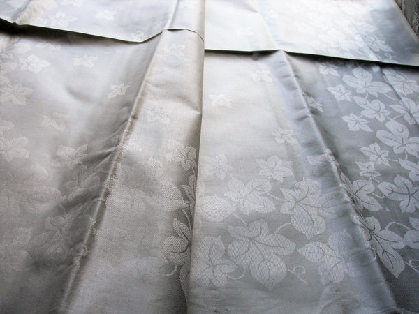 VINTAGE Irish Linen Tablecloth 54 by 54 inch Damask Maple Leafs 
