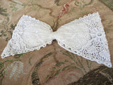 ANTIQUE French Lace BOW Applique,Mixed Cotton Lace,Victorian,Edwardian Lace,for French Dolls,Hats,Girls Bridal Clothing,Collectible Lace
