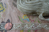 LOVELY Antique French Lace Cotton Trim,Delicate Intricate Pattern,Dolls,Christening Gowns,Bridal Heirloom Sewing,Collectible Vintage Lace