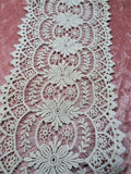 BEAUTIFUL Antique FRENCH Lace Trim,Flounce,Intricate Pattern For Bridal Dress,Dolls,Flapper Dress,Heirloom Sewing,Antique Lace Textiles