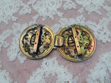BEAUTIFUL  Antique Dress Buckles ,Cherubs Cupid,Double Buckle Clasp,Embossed Metal Cherubs,Collectible Clasps Vintage Buckles