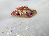 GORGEOUS Brooch,Large Glittering PINK AB Rhinestone Brooch,Prong Set,Brilliant Rhinestones,Dazzling Swarovski Crystal,Collectible Jewelry