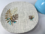 1950s MID CENTURY J&G Meakin Set of Cups and Saucers,Rock Fern Pattern,Square Sol Design Teacups and Saucers,Collectible Mid Century Modern