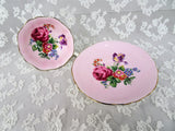 BEAUTIFUL PARAGON Teacup and Saucer,English Bone China Cup and Saucer,PINK Floral Cabinet Teacup ,Double Warrant,Collectible Vintage Teacups