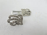 ART DECO Diamanté Dress Clips,Duette Brooch,Bridal Jewelry,20s Brooch,Glittering Paste ,Vintage Flapper Pin