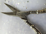 BEAUTIFUL Antique Birks Sterling Silver Scissors, Repousse Silver Sewing Needlework Scissors,Vanity Items,Collectible Vintage Scissors