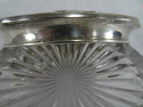 GORGEOUS Antique Dresser Jar,Sterling Silver,Enamel Top,Cut Glass,Vanity Dresser Cosmetic Jar,Beyond FABULOUS Decorative Boudoir Collectible