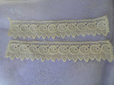 BEAUTIFUL Antique Mixed French Lace Cuffs,Perfect For Bridal Dress, Lamp Shades, Dolls, Hats, Bridal Purse,Collectible Antique Lace