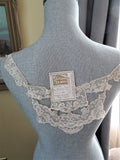 ANTIQUE French Lace Collar,Intricate Floral Lace Pattern Netted Lace,Downton Abbey,Great Gatsby, Flapper, Bridal Gown Lace, Collectible Lace