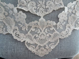 ANTIQUE French Lace Collar,Intricate Floral Lace Pattern Netted Lace,Downton Abbey,Great Gatsby, Flapper, Bridal Gown Lace, Collectible Lace