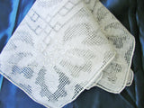 Antique WEDDING HANDKERCHIEF Art Deco Drawn Thread Gorgeous Bridal Hankie Stunning Madeira Embroidered Flowers Drawnthread Work Linen Hanky